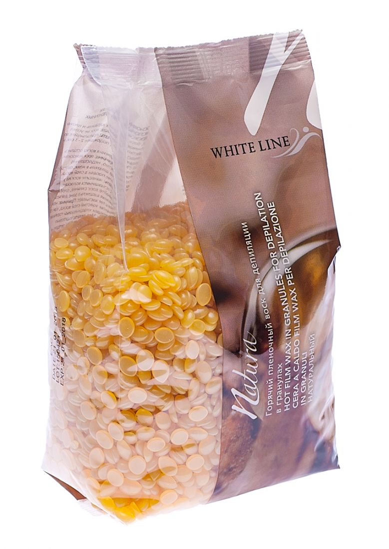 Воск горячий (пленочный) White line Natura Арт.11 Натуральный гранулы 1 кг