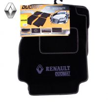 Коврики Renault Megane II от 2002 - 2010 в салон ворсовые Duomat (Польша) - 4 шт. Черный