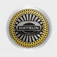 Datsun, монета 10 рублей, с гравировкой, монета Вашего авто