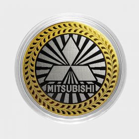 MITSUBISHI, монета 10 рублей, с гравировкой, монета Вашего авто