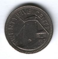 25 центов 1985 г. Барбадос