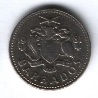 25 центов 1985 г. Барбадос
