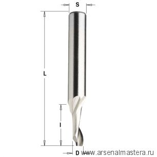 Фреза спиральная по алюминию HSS Co Z1 S8 D 5 x 40 x 100 RH CMT 188.051.51