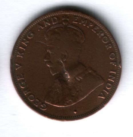 1 цент 1931 г. Гонконг
