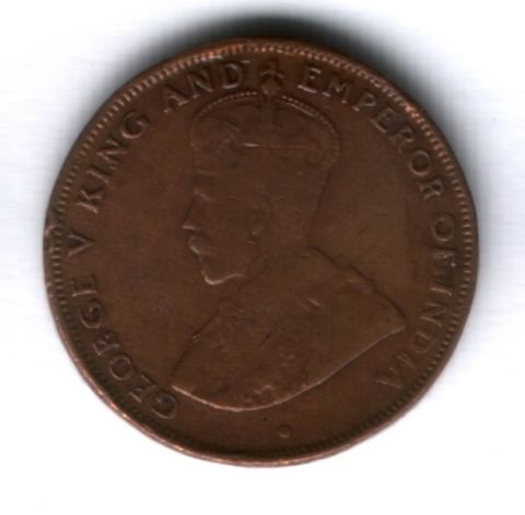 1 цент 1934 г. Гонконг