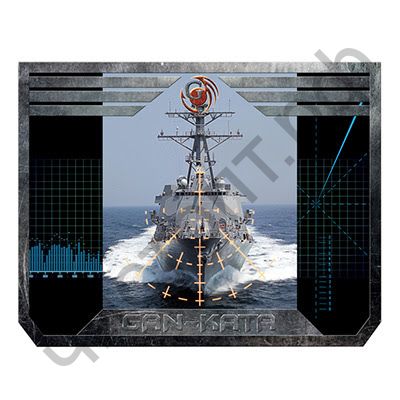 Коврик для мыши игровой DIALOG Gan-Kata PGK-07, c цветным рисунком Warship разм. 300*235*3мм