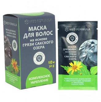 Маска для волос на основе Сакской грязи Комплексное укрепление
