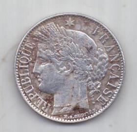1 франк 1888 г. AUNC Франция