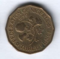 3 пенса 1959 г. Нигерия