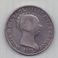 10 реалов 1853 г. Испания