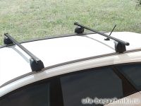 Багажник на крышу Kia Ceed sw universal 2012-..., Lux, стальные прямоугольные дуги на интегрированные рейлинги