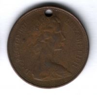 2 пенса 1971 г. Великобритания