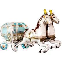 Шар-фигура Карета свадебная с лошадьми (50см/190 см)