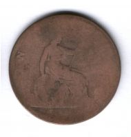 1 пенни Великобритания, королева Виктория