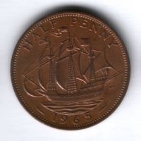 1/2 пенни 1965 г. Великобритания