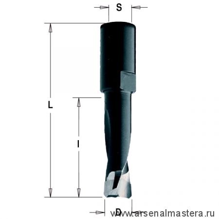 Фреза HW для FESTOOL DOMINO 8 x 28 x 49 Z 2 SM 6 x 0,75 RH CMT  380.080.11