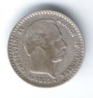 10 эре 1875 г. XF Дания