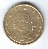 10 евроцентов 2009 г. Греция