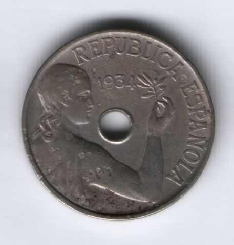 25 сантимов 1934 г. Испания