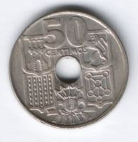 50 сантимов 1949 г. Испания