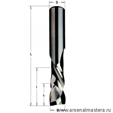 Фреза спиральная монолитная 10 x 32 x 80 Z2/2 S10 RH CMT 190.100.11