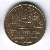 200 лир 1996 г. Италия 100 лет Академии Финансовой Полиции