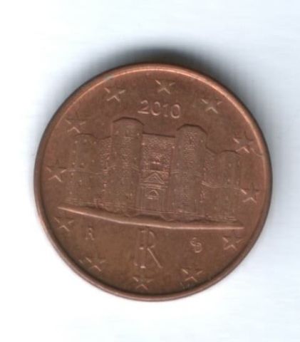 1 евроцент 2010 г. Италия