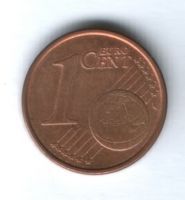 1 евроцент 2010 г. Италия