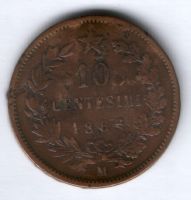 10 чентезимо 1866 г. Италия