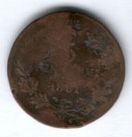 5 чентезимо 1861 г. Италия