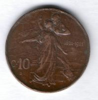 10 чентезимо 1911 г. Италия
