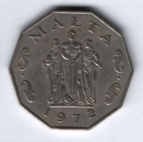 50 центов 1972 г. Мальта