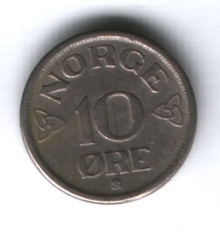 10 эре 1952 г. Норвегия