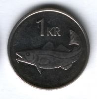 1 крона 2007 г. Исландия