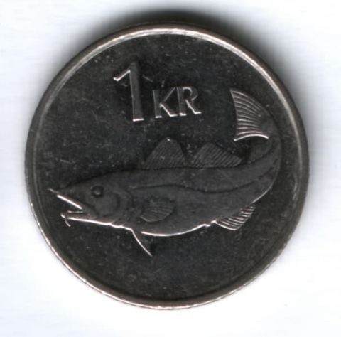 1 крона 1997 г. Исландия