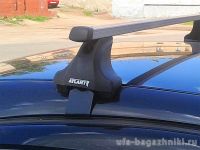 Багажник на крышу Chevrolet Lacetti (sedan, hatchback), Атлант, прямоугольные дуги, опора E