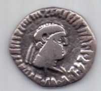 драхма  80-60 гг до н.э. Аполлодот II. Бактрия
