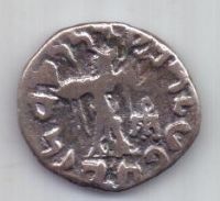 драхма  80-60 гг до н.э. Аполлодот II. Бактрия