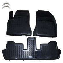 Коврики Citroen C4 Grand Picasso / Picasso I от 2006 - 2013 в салон резиновые Rezaw Plast (Польша) - 3 шт.