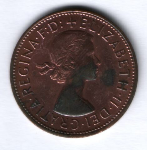 1 пенни 1967 г. Великобритания