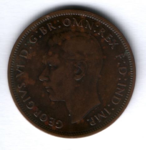 1 пенни 1947 г. Великобритания