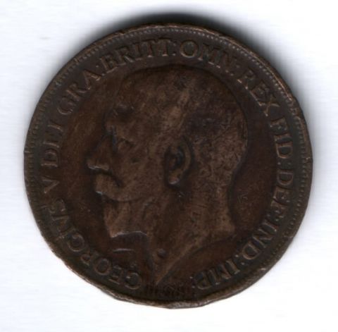 1 пенни 1915 г. Великобритания