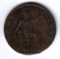 1 пенни 1915 г. Великобритания