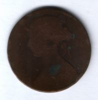 1 пенни 1867 г. Великобритания
