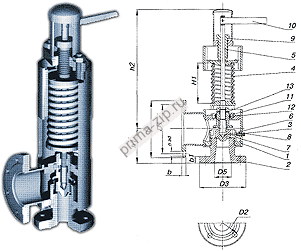 Клапан предохранительный Т-31мс