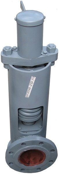 Клапан предохранительный пружинный с демпфером угловой Т-32МС-1 Ду80 Ру64