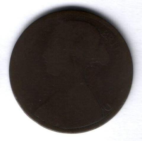 1 пенни 1863 г. Великобритания