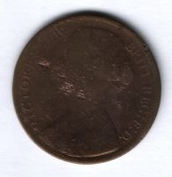 1 пенни 1861 г. Великобритания
