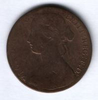 1 пенни 1860 г. Великобритания