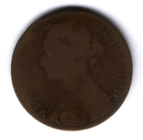 1 пенни 1875 г. Великобритания
